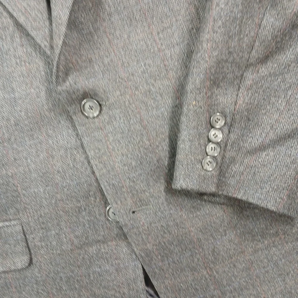 Club Room Cashmere Blend Sport Coat Mens 46S 46R‎ Grey Herringbone Windowpane